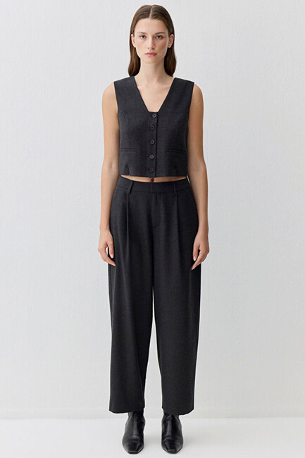 Kadın Dokuma Yelek 1110796-87829 Gri (3)