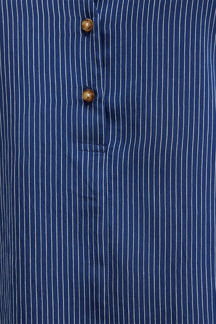 Kadın Düğme Detaylı Bluz 122400-80736 Lacivert - Thumbnail