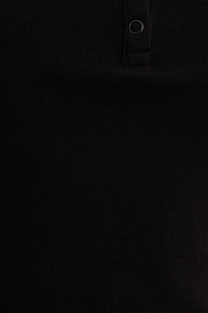 Kadın Düğme Detaylı Crop 1611639-900 Siyah 