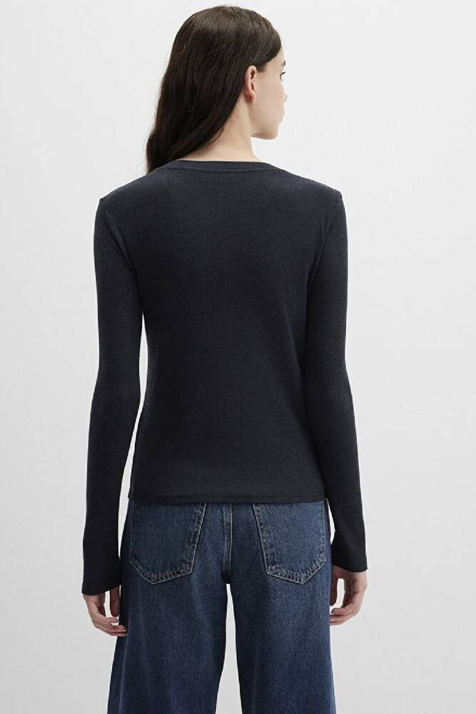 Kadın Düğmeli Modelli Penye 1613652-80022 Gri 