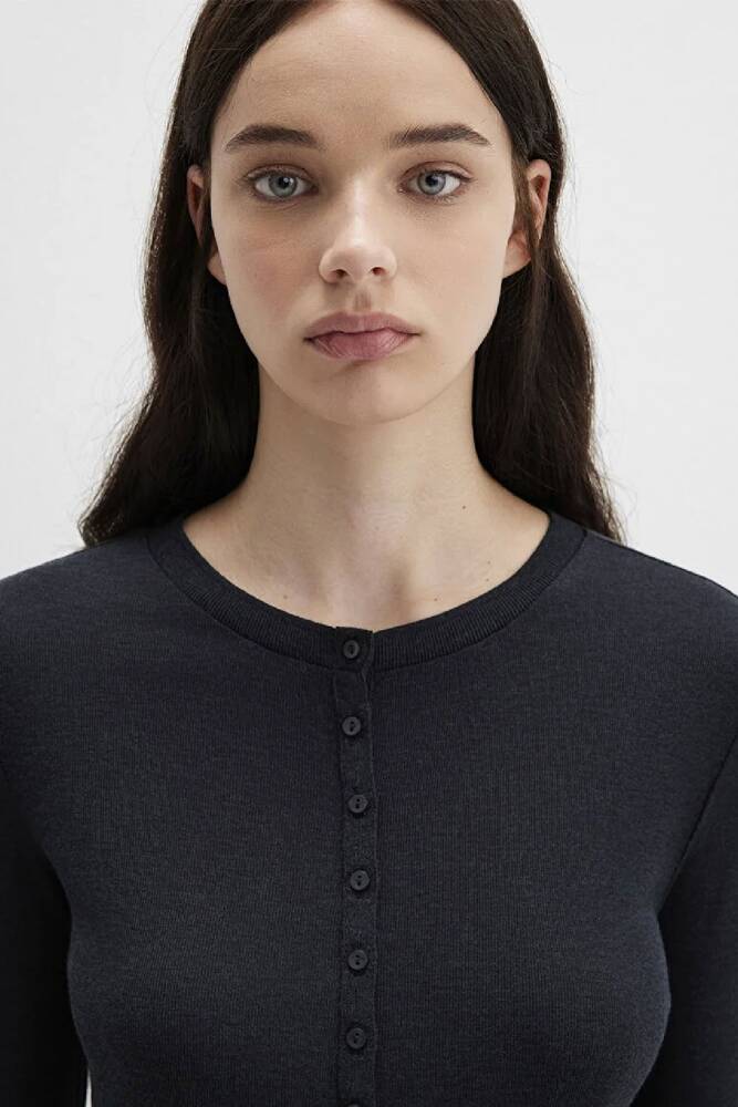 Kadın Düğmeli Modelli Penye 1613652-80022 Gri 