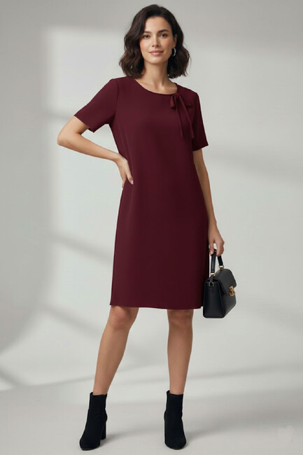 Kadın Elbise 19061898 Bordo (1)