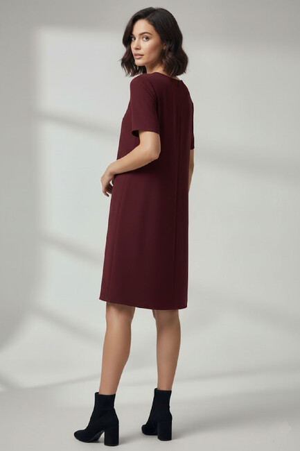 Kadın Elbise 19061898 Bordo (3)