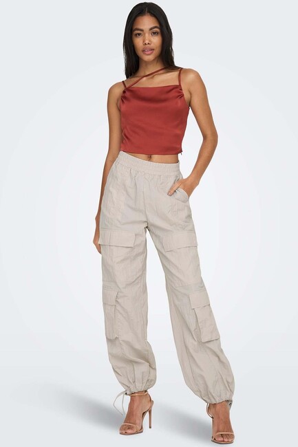 Kadın Elca Lıfe Cargo Paraşüt Pantolon 15313285 Ekru (1)