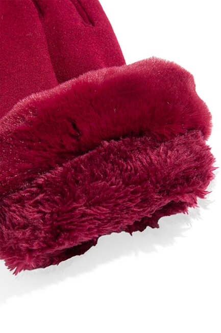 Kadın Eldiven 1911768-70394 Bordo - Thumbnail