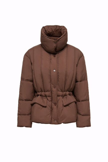 Kadın Elma Puffer Mont 15373225 Kahve