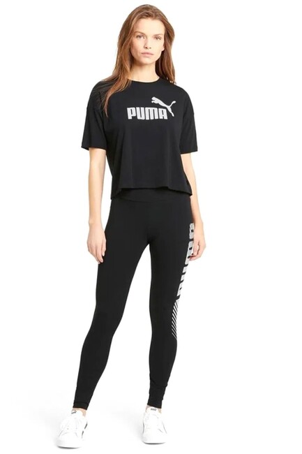 Kadın Ess Cropped No. 1 Logo Tshırt 684972-01 Siyah (3)