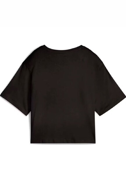 Kadın Ess Cropped No. 1 Logo Tshırt 684972-01 Siyah - Thumbnail