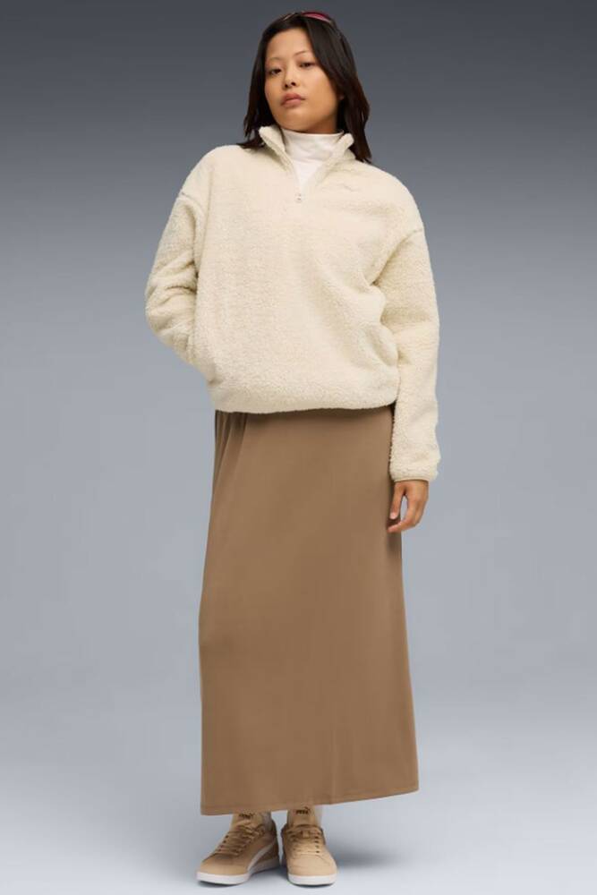 Kadın ESS Elevated Half Zıp Sweat 688111-87 Ekru 