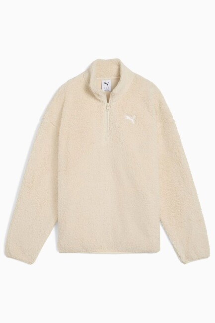 Kadın ESS Elevated Half Zıp Sweat 688111-87 Ekru - Thumbnail