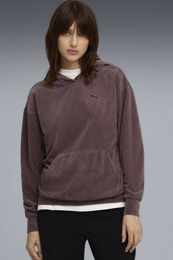 Kadın Ess Elevated Sweat 688107-88 Kahve 