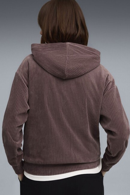 Kadın Ess Elevated Sweat 688107-88 Kahve - 4