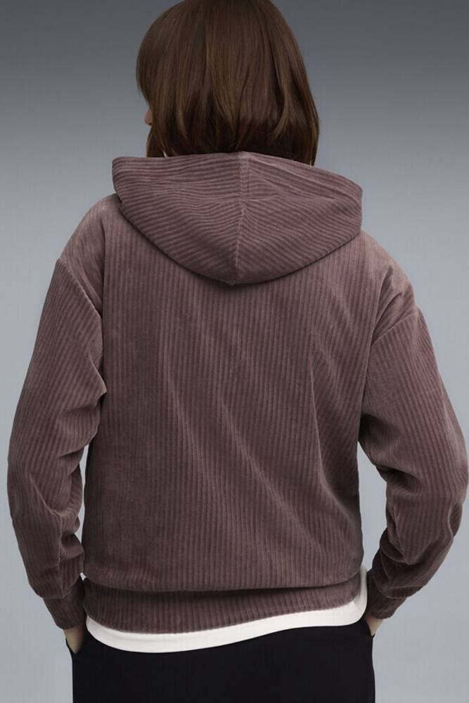 Kadın Ess Elevated Sweat 688107-88 Kahve - 4