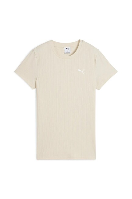 Kadın Ess Elevated Tişört 685021-87 Ekru - Thumbnail