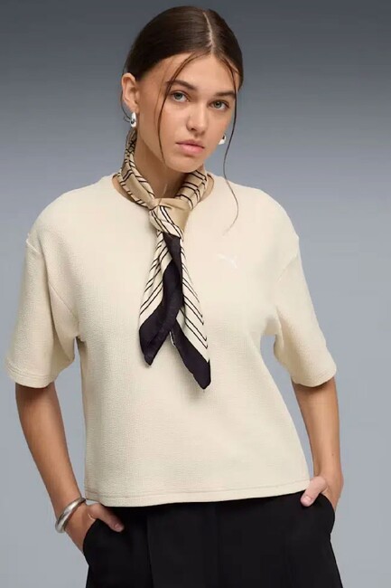 Kadın Ess Elevated Tshırt 691813-87 Ekru (1)