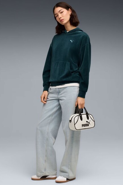 Kadın ESS Elevated Velour Sweat 688107-75 Yeşil (3)