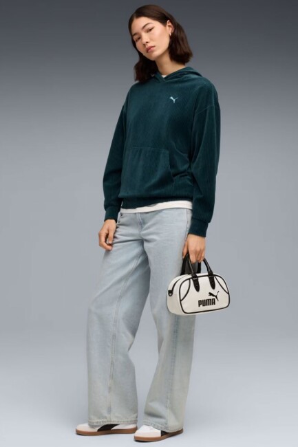 Kadın ESS Elevated Velour Sweat 688107-75 Yeşil (2)