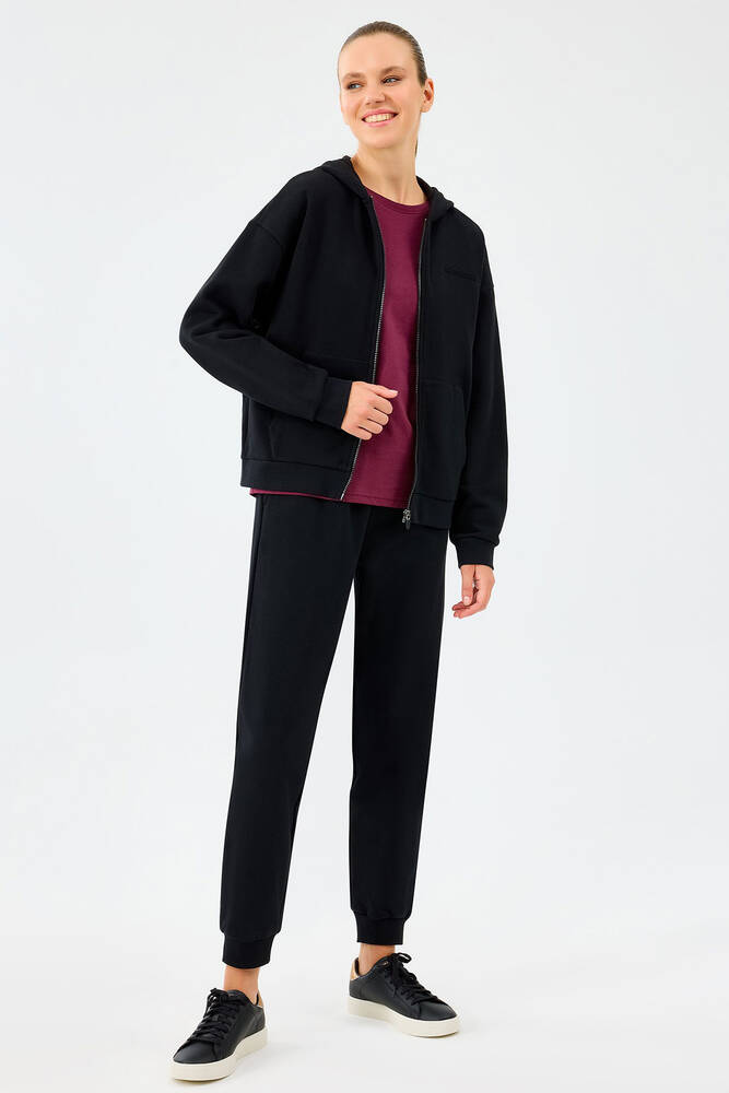 Kadın Ess Full Zip Sweat S2610016-3817 Siyah 