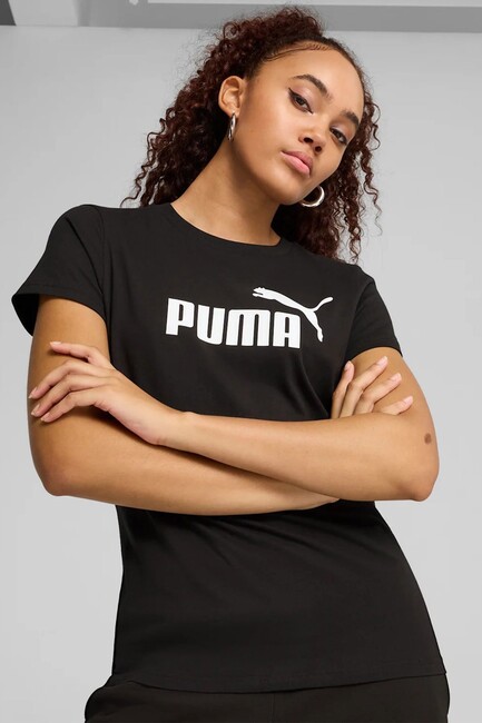 Kadın Ess No. 1 Logo Tişört 682370-01 Siyah (1)