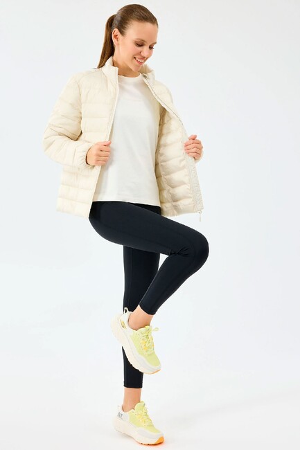 Kadın Ess Padded Ceket S231240-1983 Ekru - Thumbnail