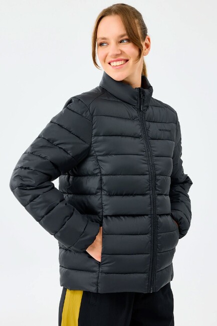 Kadın Ess Padded Ceket S231240-3817 Siyah - Thumbnail