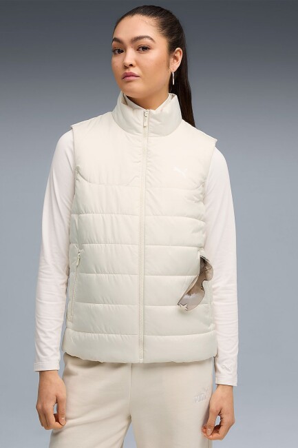 Kadın ESS Padded Yelek 685229-87 Ekru