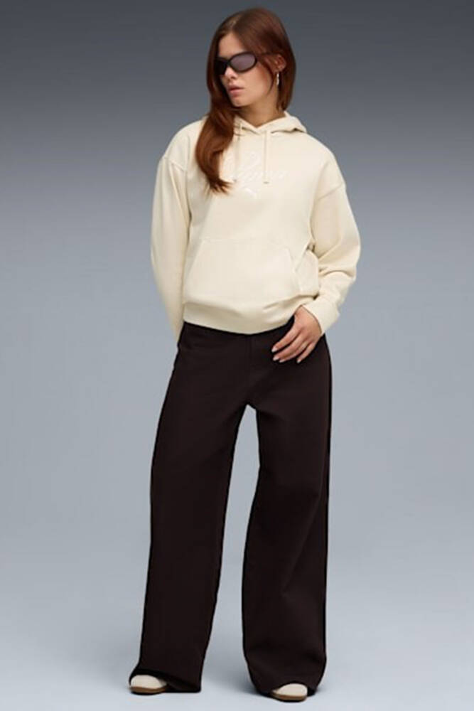 Kadın ESS SCRIPT Sweat 688072-87 Ekru 