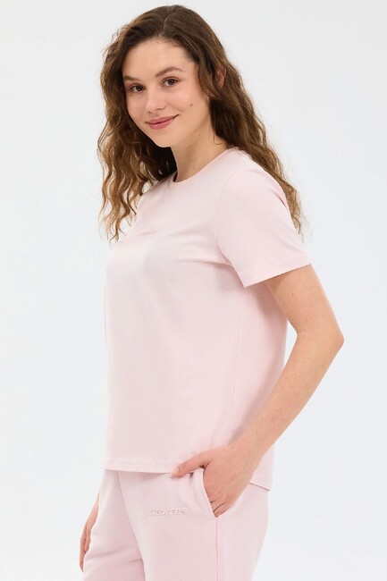 Kadın Essential Crewneck Tişört S2510029-0441 Pembe (2)