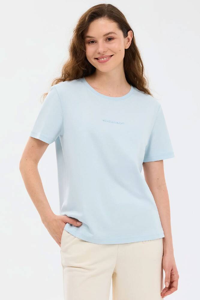 Kadın Essential Crewneck Tişört S2510029-0721 Mavi 