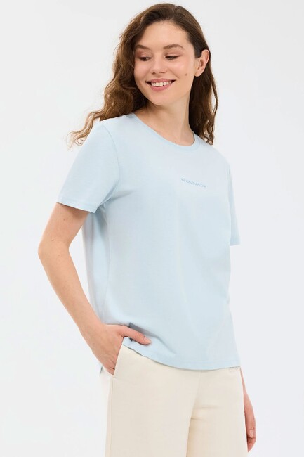 Kadın Essential Crewneck Tişört S2510029-0721 Mavi (3)