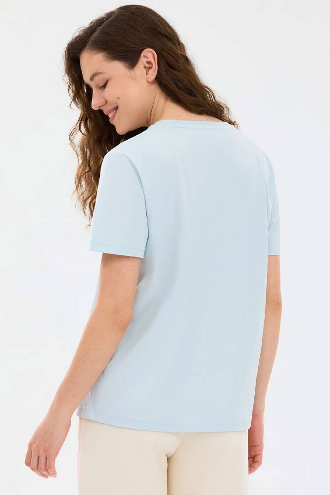 Kadın Essential Crewneck Tişört S2510029-0721 Mavi 