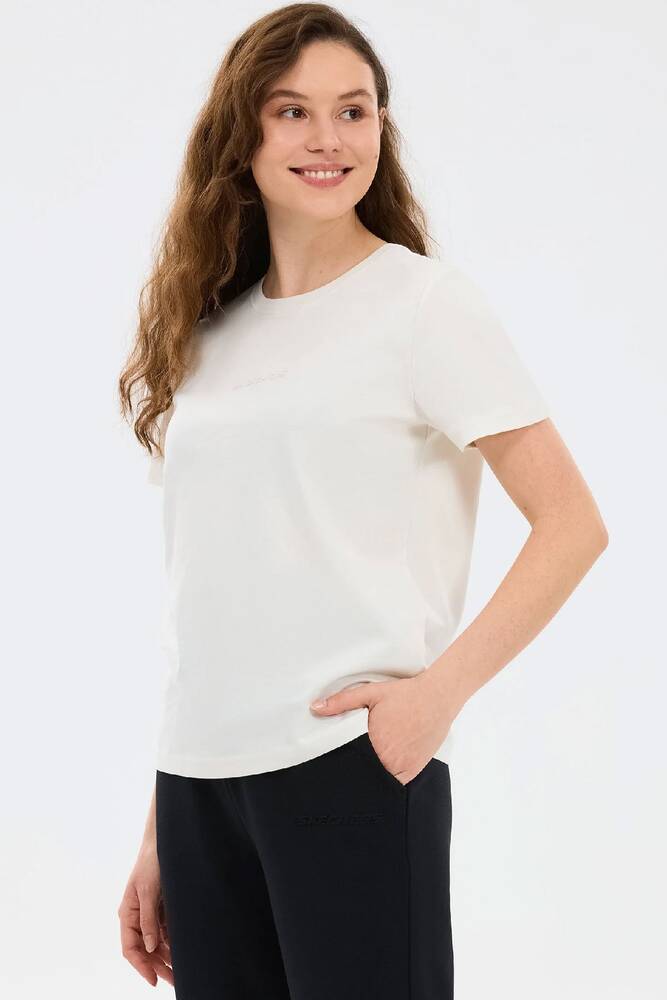 Kadın Essential Crewneck Tişört S2510029-3855 Beyaz 