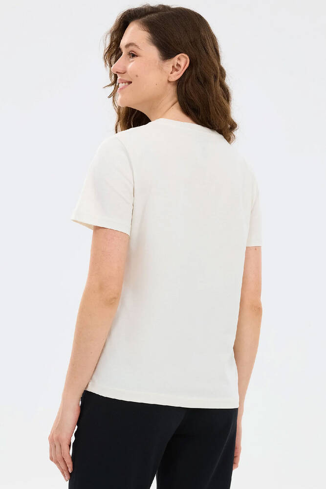 Kadın Essential Crewneck Tişört S2510029-3855 Beyaz 