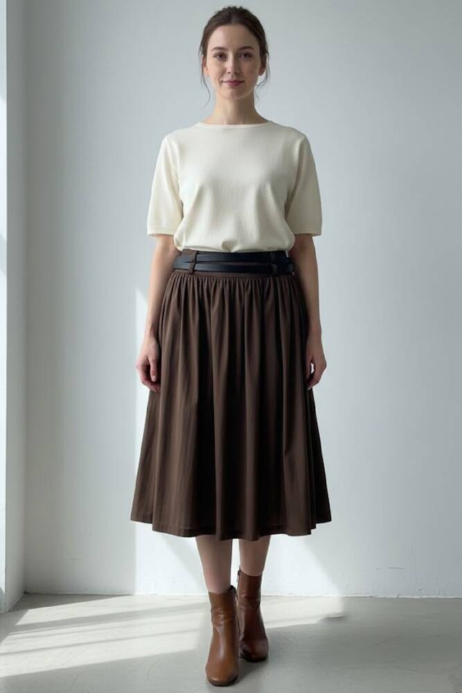 Kadın Etek 1901594 Kahve 