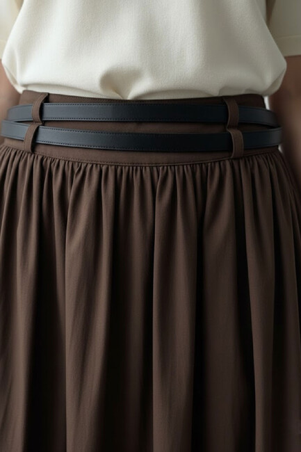 Kadın Etek 1901594 Kahve (3)