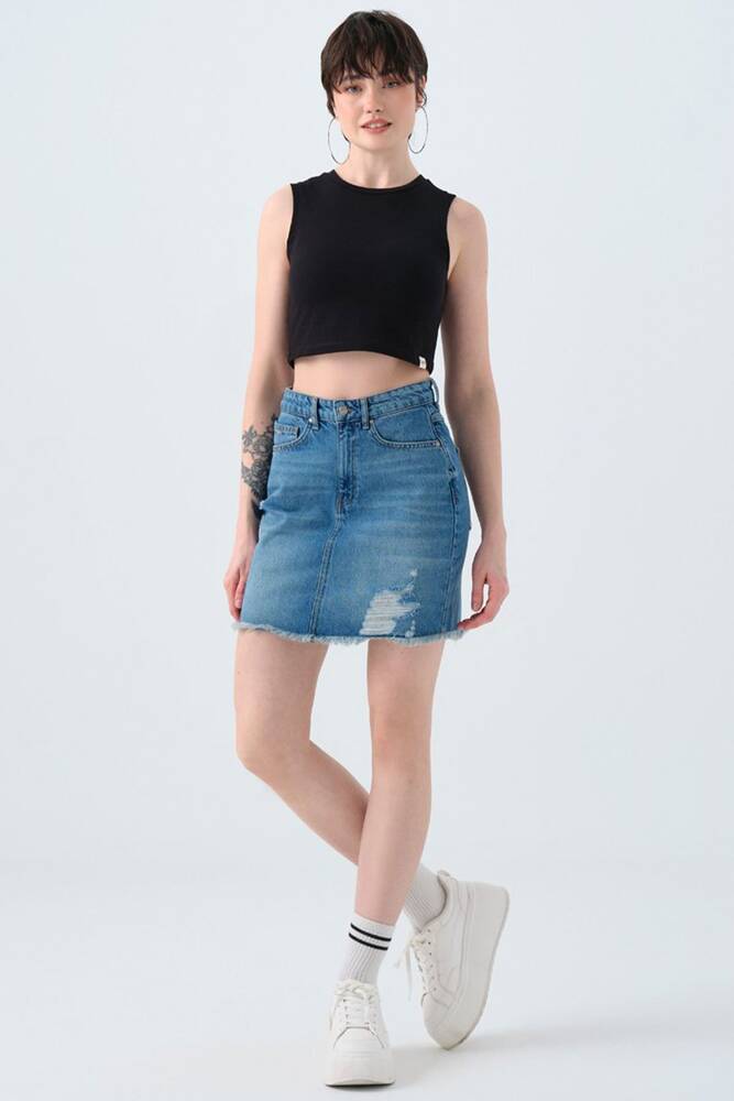 Kadın Etek LF2039813 Mavi 