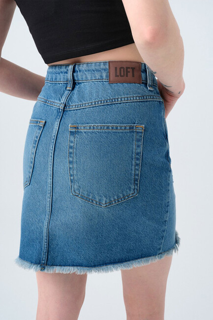 Kadın Etek LF2039813 Mavi - Thumbnail