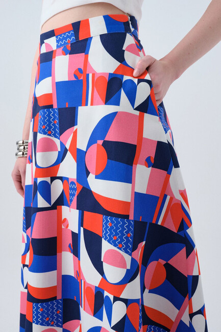 Kadın Etek LF2040208 Mavi - Thumbnail