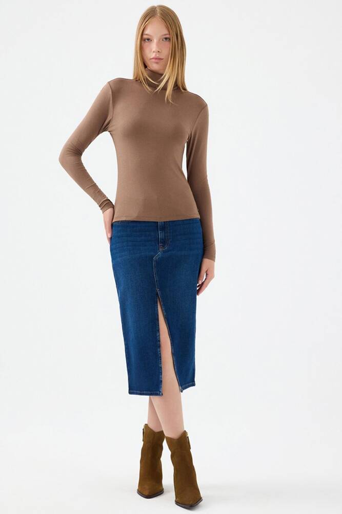 Kadın Etek LF2041125 Mavi 