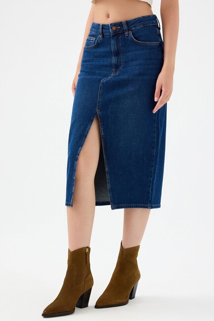 Kadın Etek LF2041125 Mavi - Thumbnail