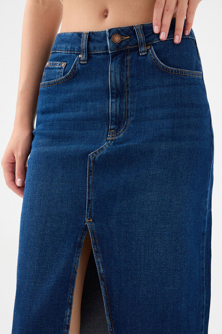 Kadın Etek LF2041125 Mavi - Thumbnail