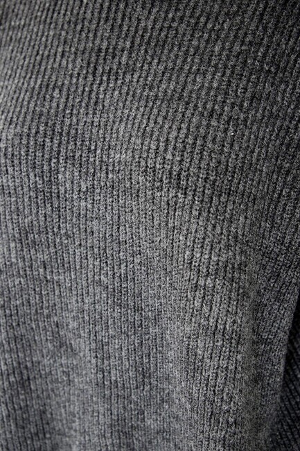 Kadın Etekli Triko Takım 25K0188K1 Gri - Thumbnail