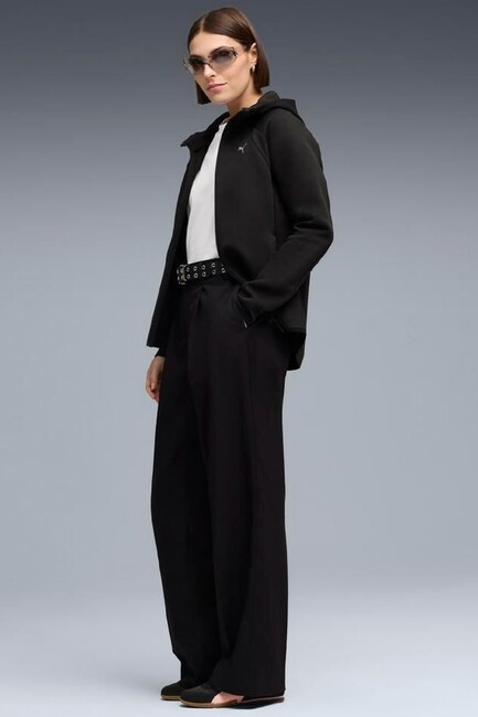 Kadın Evostrıpe Full-Zip Hoodie Sweat 691898-01 Siyah - Thumbnail