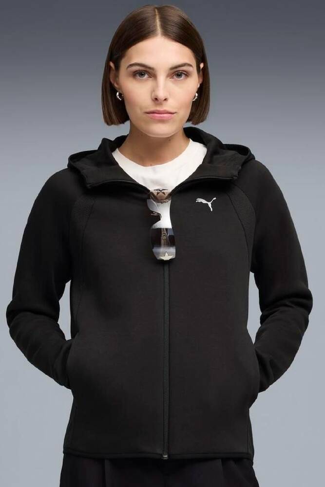 Kadın Evostrıpe Full-Zip Hoodie Sweat 691898-01 Siyah 