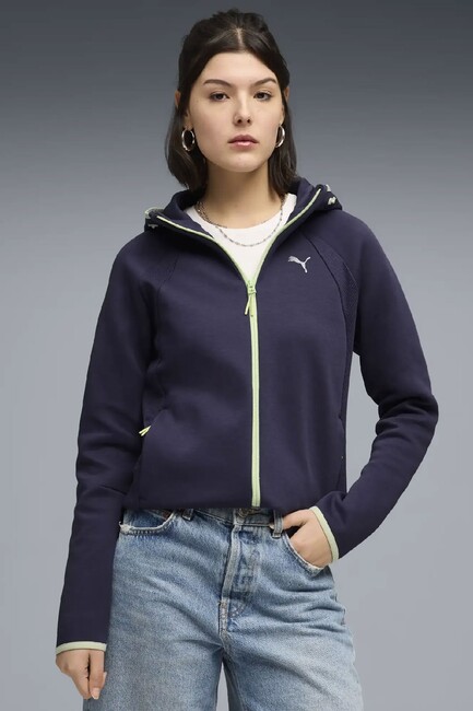 Kadın Evostrıpe Full-Zip Hoodie Sweat 691898-64 Lacivert - Thumbnail