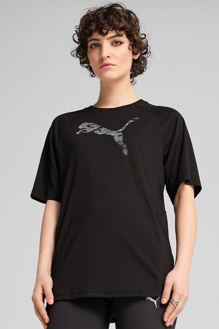 Kadın Evostrıpe Relaxed Tişört 685048-01 Siyah (1)