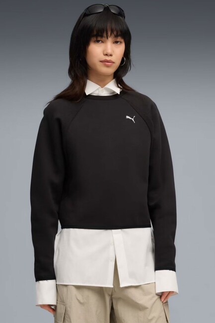 Kadın Evostrıpe Sweat 688142-01 Siyah (1)