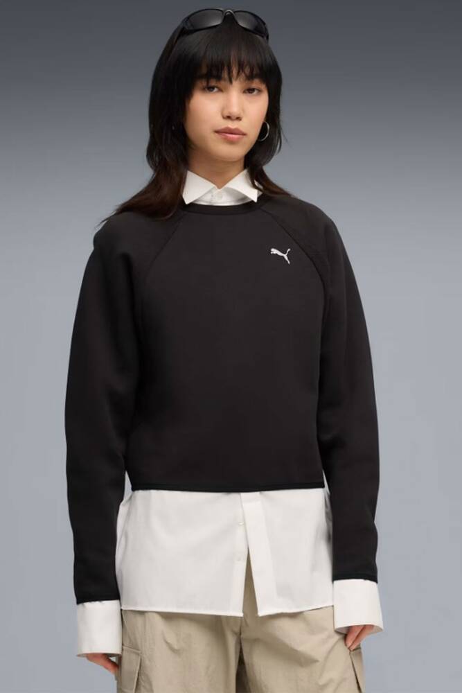 Kadın Evostrıpe Sweat 688142-01 Siyah 