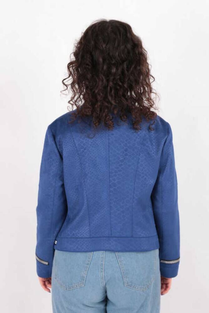 Kadın Fermuarlı Ceket 19090456 Mavi 