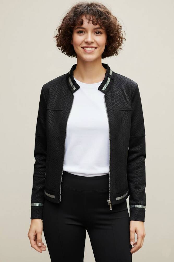 Kadın Fermuarlı Ceket 19090456 Siyah 